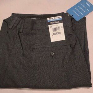Men's Haggar Travel Performance Tailored-Fit Stretc ... Color: Dark Gray Heather